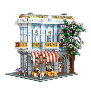 Jiestar Sakura Restaurant with Light Kit 89109 Building Set