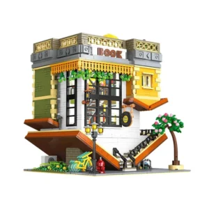 Jiestar Inverted Bookstore with Light Kit 89130 Building Set