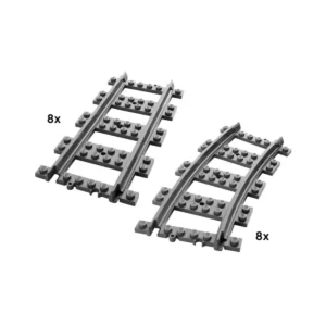 LEGO® Straight & Curved Rails (7896) | 16 Pieces